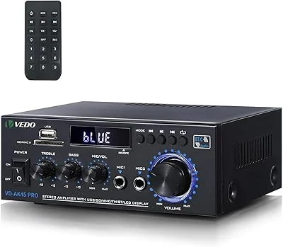 Anúncio patrocinado – Amplificador de áudio estéreo AK45, sistema de amplificador de potência Bluetooth 5.0 sem fio de 2 c...