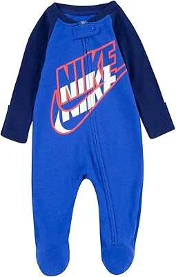 Anúncio patrocinado – Nike Baby Boys Full Zip Sleep & Play Footed Coverall (Game Royal(56H343-U89)/White, 0-3 Months)