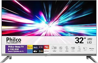 Smart TV 32" Philco LED Roku Tv HD Dolby Audio P32CRA