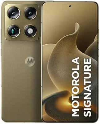 Smartphone Motorola Signature 5G - 512GB 24GB (12GB RAM + 12GB RAM Boost), 3 cameras 50MP Sony Lytia e Zoom 100x, Tela 1.5K extreme Amoled 165hz - Verde Oliva