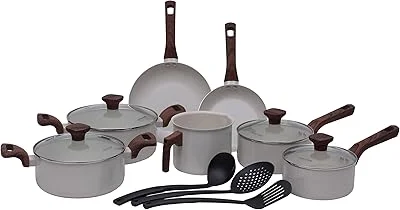 Mimo Style, Conjunto de Panelas 10 Peças Pratic Cook Marmol