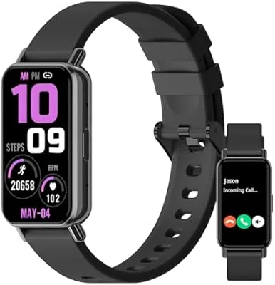PEJE Band 1,1.45" TFT Tela, Smartwatchs,IP68 à Prova d‘Água,Relogio Smartwatch Feminino,100+ Modos Esportivos, Notificações Inteligentes, Assistente de Voz, Compatível com iOS/Android(Preto)