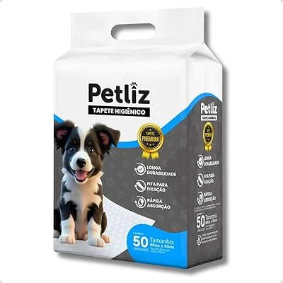 Anúncio patrocinado – Tapete Higiênico Petliz 60cm x 50cm 50 Unidades para Cachorro Sanitário Super Absorvente Antivazamen...