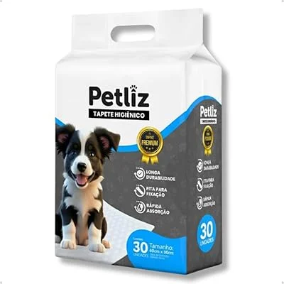 Anúncio patrocinado – Tapete Higiênico Petliz 60cm x 50cm 30 Unidades para Cachorro Sanitário Super Absorvente Antivazamen...