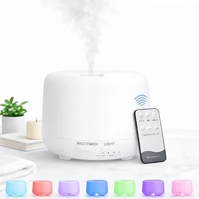 Anúncio patrocinado – Aromatizador Umidificador Difusor de Ar Ultrassônico 300ml Com Controle Remoto LED 7 Cores para Arom...