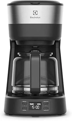 Cafeteira Elétrica Electrolux inox filtro permanente removivel capacidade 1,2L 30 xicaras função timer painel digital desl...