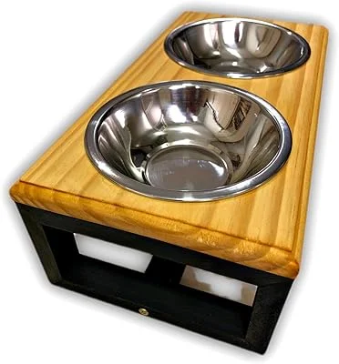 Comedouro Elevado Duplo Para Cães e Gatos - Tamanho P