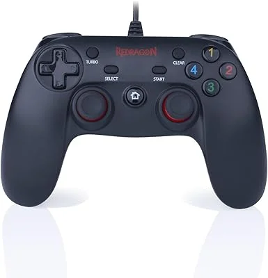 Controle Gamer Redragon Saturn Preto USB com Vibração G807