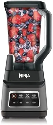 Ninja standalone liquidificador 127v- 1200 Watts de Potência Máxima, 3 Funções para Smoothies, Bebidas Geladas e Cremes com Auto IQ, Jarra Total Crushing de 2,1L com Tampa, Cinza Escuro.
