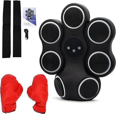 SUNGOOYUE Máquina de Boxe Musical BT Inteligente, Alvo de Boxe Eletrônico Com 10 Modos de Treinamento Modo Duplo 5 Níveis ...