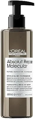 L’Oréal Professionnel Serum Absolut Repair Molecular, Reparação e Restauração Capilar e Molecular Instantânea e Intensa, Para Todos os Tipos de Cabelos Danificados, SERIE EXPERT, 250ml