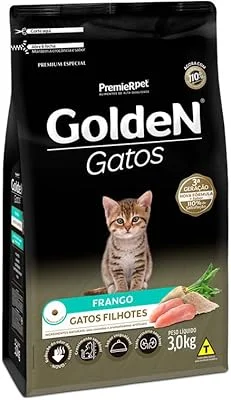 Ração Golden Gatos Filhotes Sabor Frango - 3kg Premier Pet