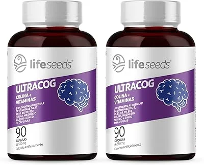 Anúncio patrocinado – ULTRACOG - Colina 400mg + Vitaminas D3, E, B1, B5, B6, B9, B12, Magnésio, Selênio e Zinco – 2 Potes...