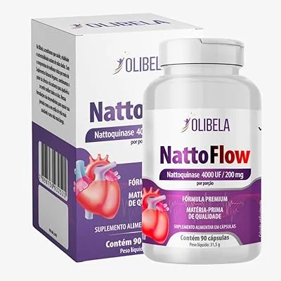 Nattokinase Olibela 4000UF 90 Cápsulas Veganas Alta Concentração - Suplemento Alimentar para Suporte à Circulação e Saúde ...