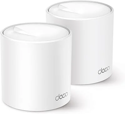 TP-Link Deco X50（2un.） Sistema Mesh Wi-Fi 6 para casatoda Dual Band AX3000, cobre ate 230 m2,150dispositivos, 3 portas gigabit, instalagao por app Deco,Mesh com IA, Controle Parental