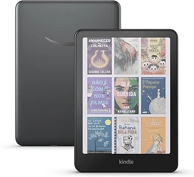 Apresentamos o Kindle Colorsoft Signature Edition (32 GB) - Com tela colorida, luz frontal autoadaptável, carregamento sem...