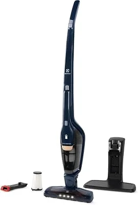 Anúncio patrocinado – Electrolux Aspirador de Pó vertical bateria Ergorapido 2 em 1 luz frontal LED 45 min base recarregam...