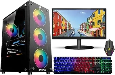 PC GAMER AMD RYZEN 5 5500-16GB DDR4 - NVME 256GB - RX 580 8GB - MONITOR 19'' - KIT GAMER RGB
