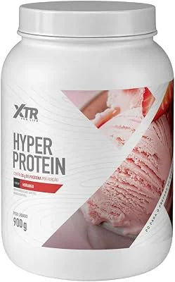 XTR, Hyper Protein, Whey Protein, Concentrado, Morango, 900 g | Proteína em cada porção, Zero adição de açúcares, Rápida absorção no pós-treino, Não contém glúten, Fácil preparo