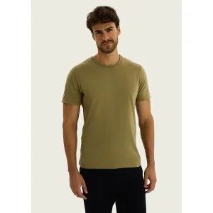 Camiseta Básica Masculina Manga Curta Slim - Verde por R$39,99 na Hering (33% OFF)