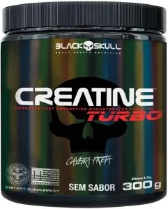 Creatine Turbo Sem Sabor Pote 300 g - Black Skull