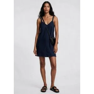 Vestido Curto Decote V em Viscolinho - Azul por R$159,99 na Hering (43% OFF)