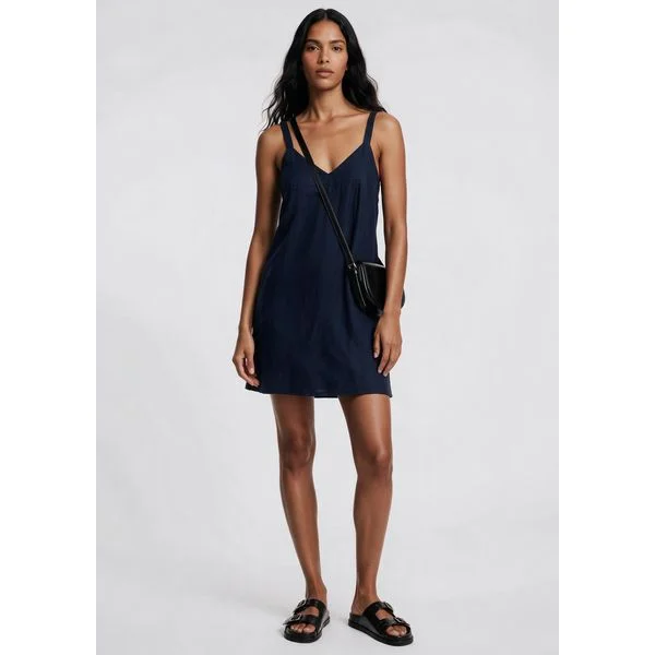 Vestido Curto Decote V em Viscolinho - Azul por R$159,99 na Hering (43% OFF)