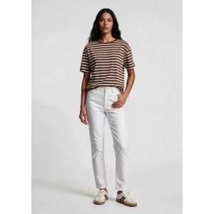 Camiseta Feminina Fio Tinto Listrada - Marrom por R$49,99 na Hering (44% OFF)