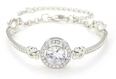 Ofertas de liquidação: Pulseira de zircônia moderna, simples, versátil e de diamante completo