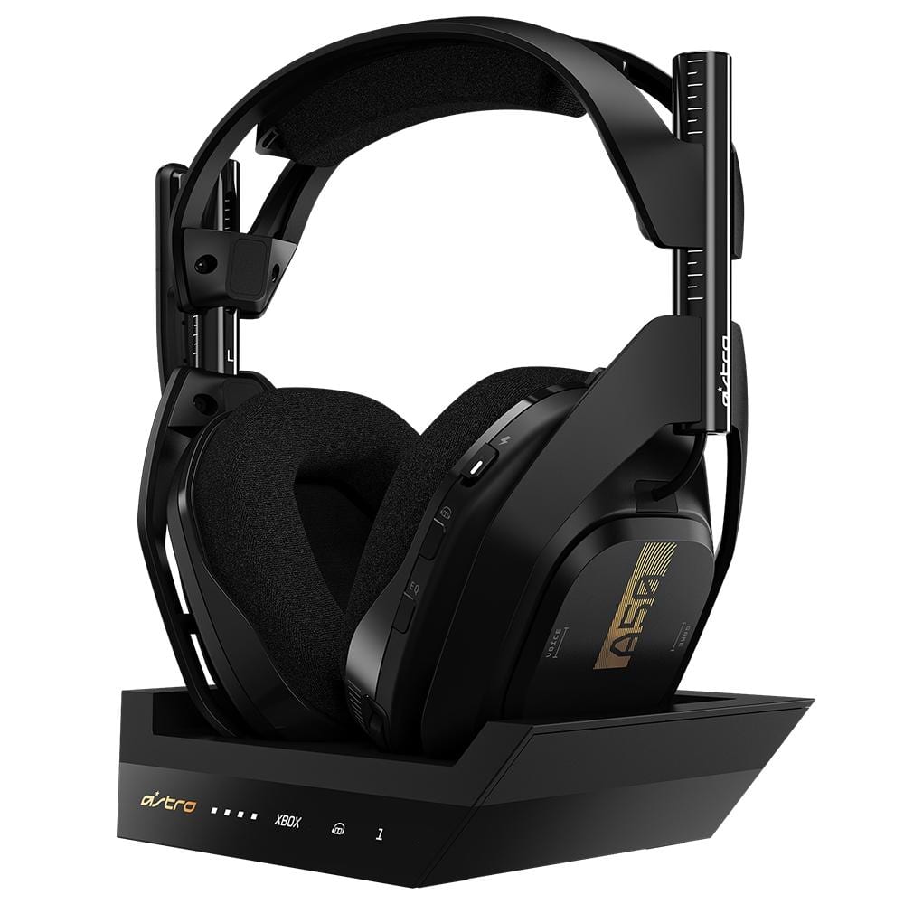 Headset Sem Fio ASTRO Gaming A50 + Base Station Gen 4 com Áudio Dolby – Compatível com Xbox One, PC, Mac – Preto/Dourado – 939-001681