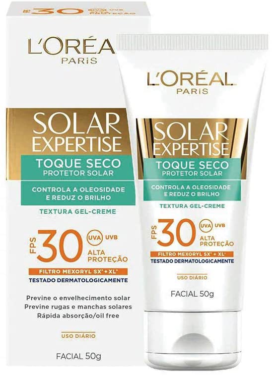 Protetor Solar Facial com Toque Seco Fps 30, L’Oréal Paris, Branco, 13