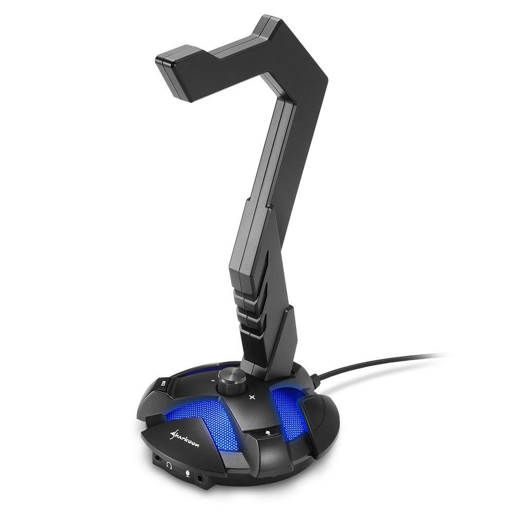 Suporte para Headset Sharkoon X-Rest com Placa de Som 7.1 Embutida
