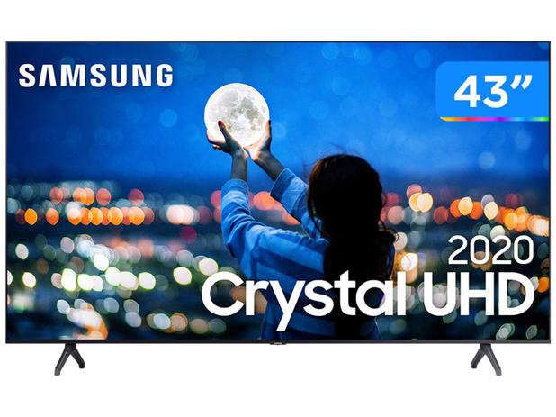 Smart TV Crystal UHD 4K LED 43” Samsung – 43TU7000 Wi-Fi Bluetooth HDR 2 HDMI 1 USB