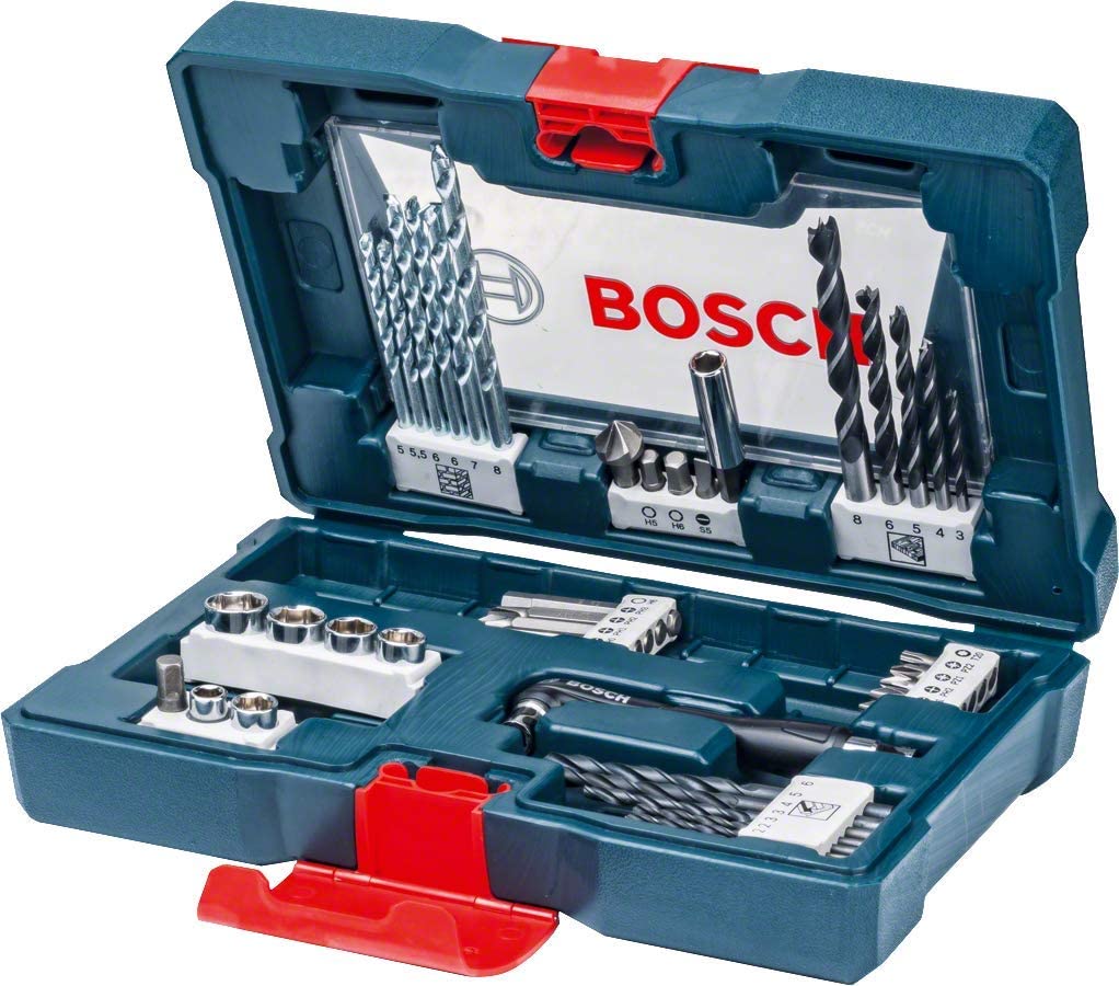 Kit de Pontas e Brocas Bosch V-Line para parafusar e perfurar com 41 unidades