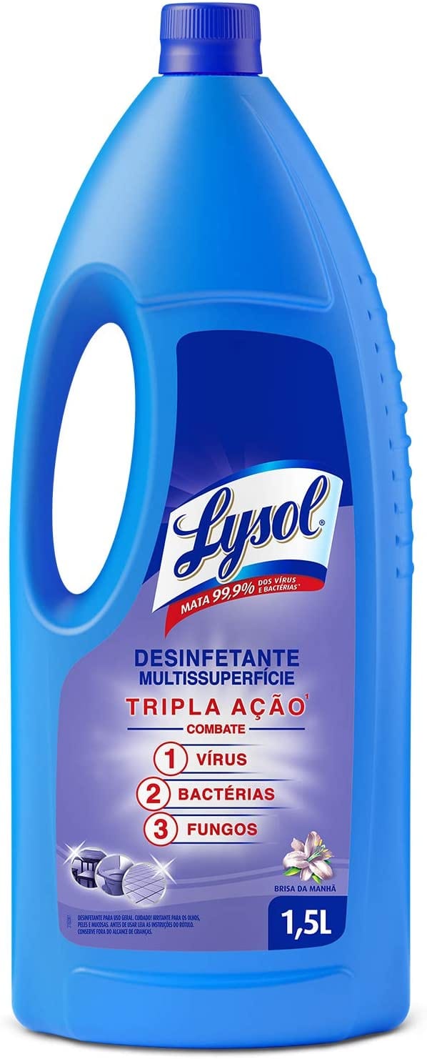 Desinfetante Líquido Lysol Brisa da Manhã 1, 5L, Lysol, Roxo