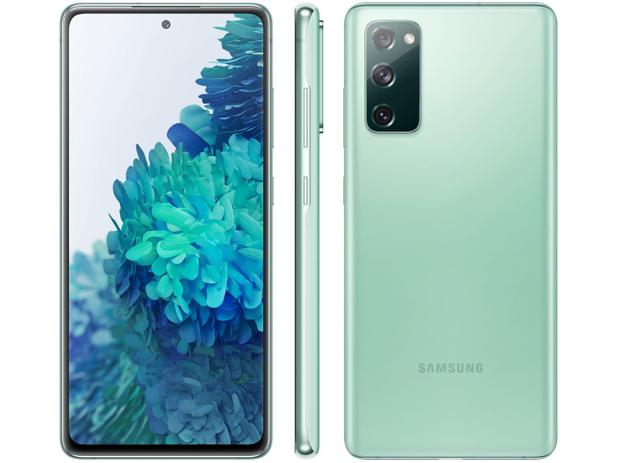 Smartphone Samsung Galaxy S20 FE 128GB Cloud Mint – 6GB RAM Tela 6,5” Câm. Tripla + Selfie 32MP