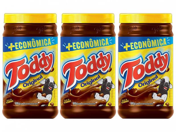 Kit Achocolatado em Pó Chocolate Toddy Original – 800g 3 Unidades