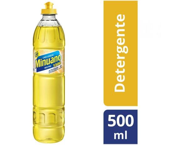 Detergente Líquido Lava-Louças Minuano Neutro – 1300 500ml