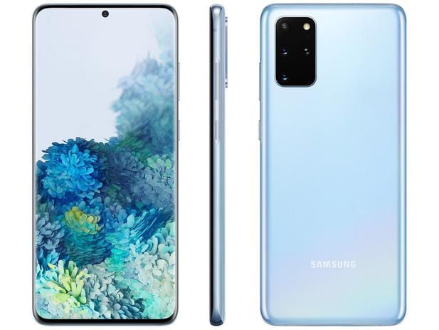 Smartphone Samsung Galaxy S20+ 128GB Cloud Blue – 8GB RAM Tela 6,7” Câm. Quádrupla + Selfie 10MP
