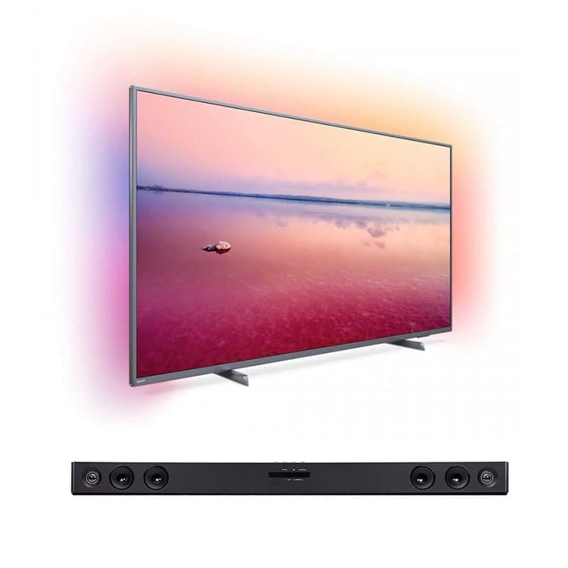 Smart TV LED Ambilight 65″ Philips 65PUG6794/78 e Soundbar LG SK1D ABRALLK 2.0 Canais