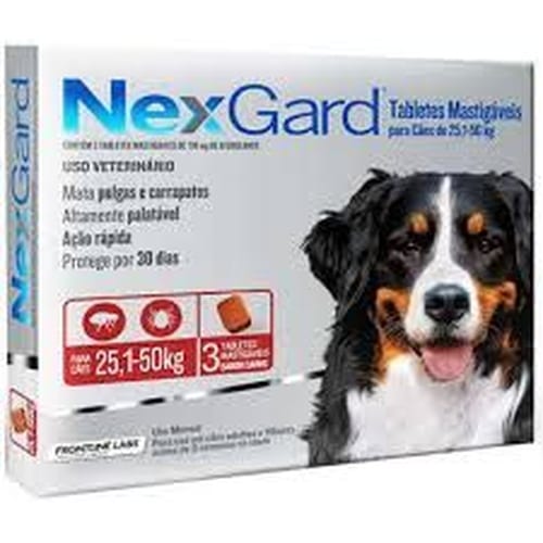 Nexgard Antipulgas E Carrapatos Cães 25,1 A 50kg