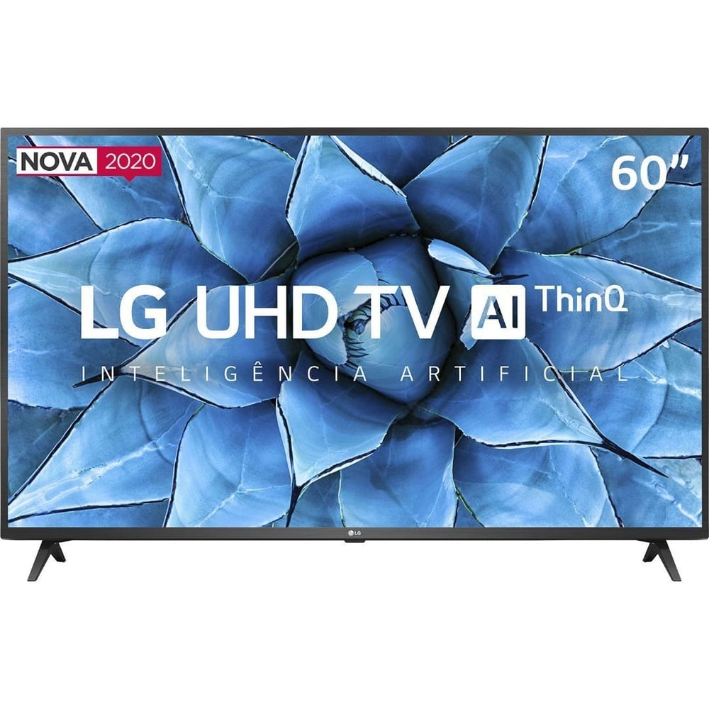 Smart TV Led 60” LG 60UN7310 Ultra HD 4K AI Conversor Digital Integrado 3 HDMI 2 USB WiFi Preta