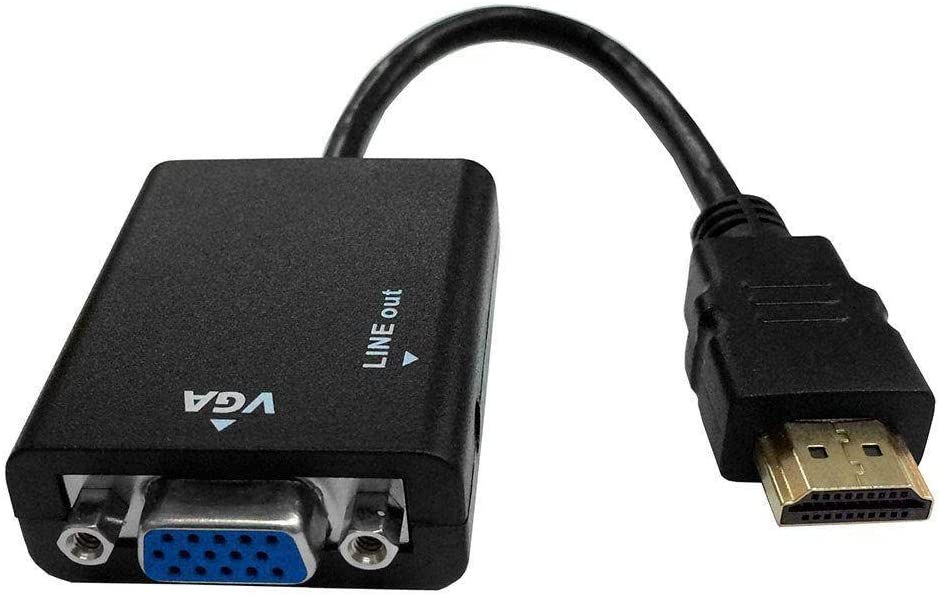 Cabo Adaptador Conversor HDMI para VGA com Saída P2 de áudio