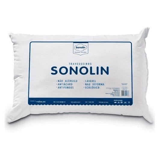 Travesseiro em Fibra Siliconada Sonolin Prime 50x70cm – Branco