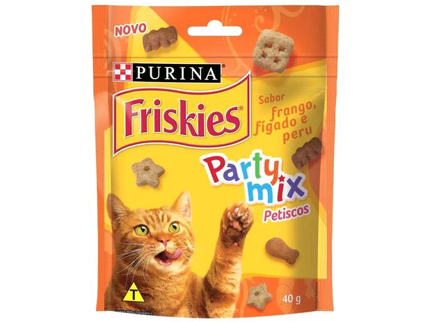 Petisco para Gato Adulto Friskies Party Mix – Frango, Fígado e Peru 40g