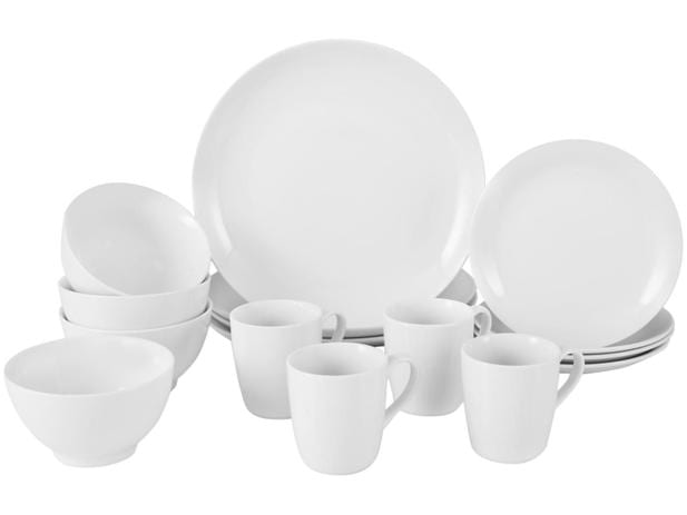 Aparelho de Jantar 16 Peças Schmidt Porcelana – Redondo Branco Universal