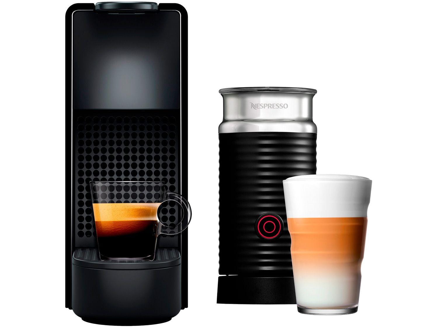 Máquina de Café Nespresso Essenza Mini C30 com Aeroccino e Kit Boas Vindas – Preta
