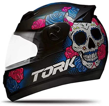 Pro Tork Capacete Evolution G7 Mexican Skull Fosco 56 Preto Fosco