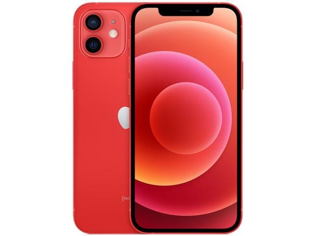 iPhone 12 Apple 128GB (PRODUCT)RED Tela 6,1” – Câm. Dupla 12MP iOS