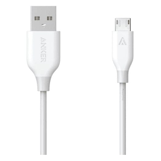 Cabo Micro USB, Anker Powerline, 1.8 metros, 5x mais resistente, Branco